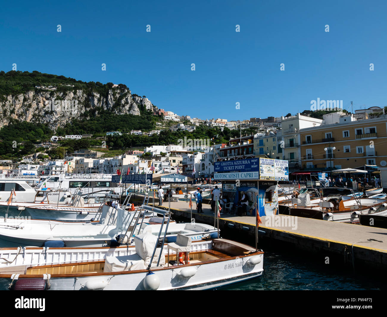 Marina Grande di Capri, Campania, Italia. Foto Stock