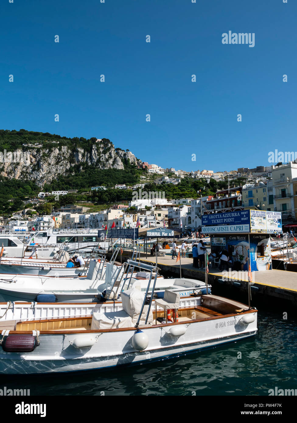 Marina Grande di Capri, Campania, Italia. Foto Stock