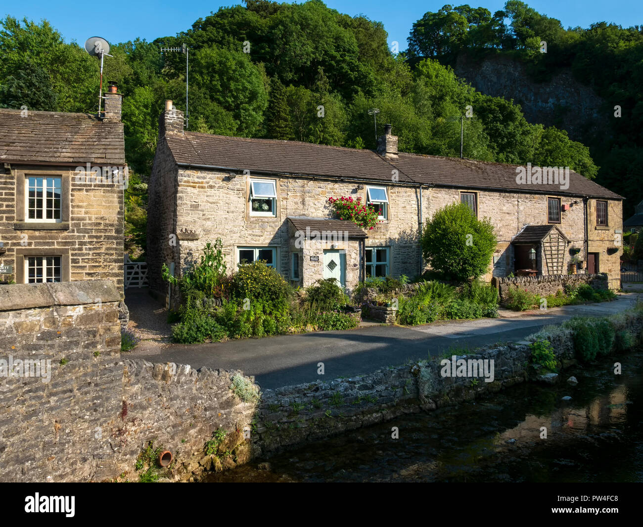 Il Castleton, il Parco Nazionale di Peak District, Derbyshire, Inghilterra, Regno Unito. Foto Stock