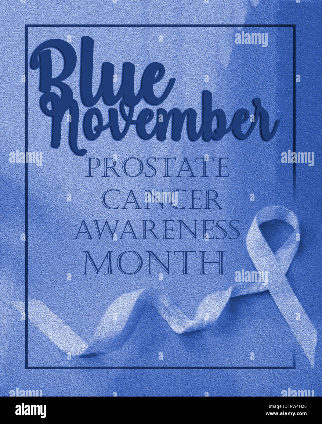 Blue novembre, il cancro della prostata awarenes mese poster, fightingh contro illnes Foto Stock