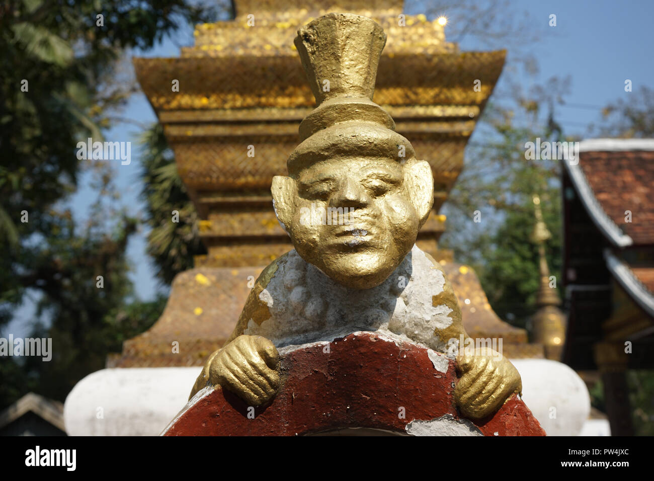 Figura im Xienthong Iva, Luang Prabang, Laos, Asien Foto Stock