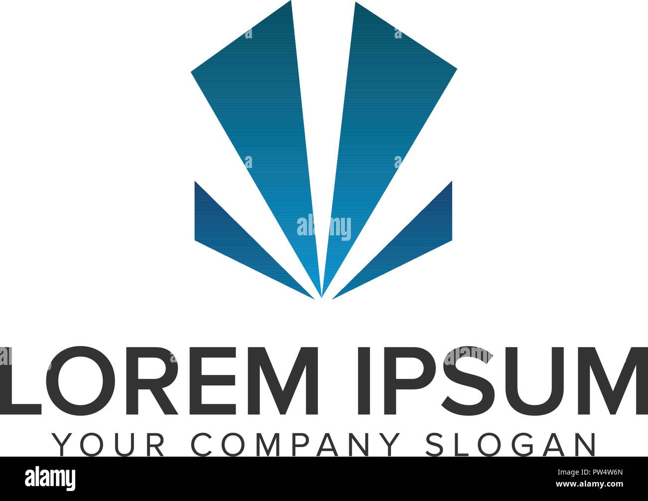 Geometria astratta del logo aziendale Illustrazione Vettoriale