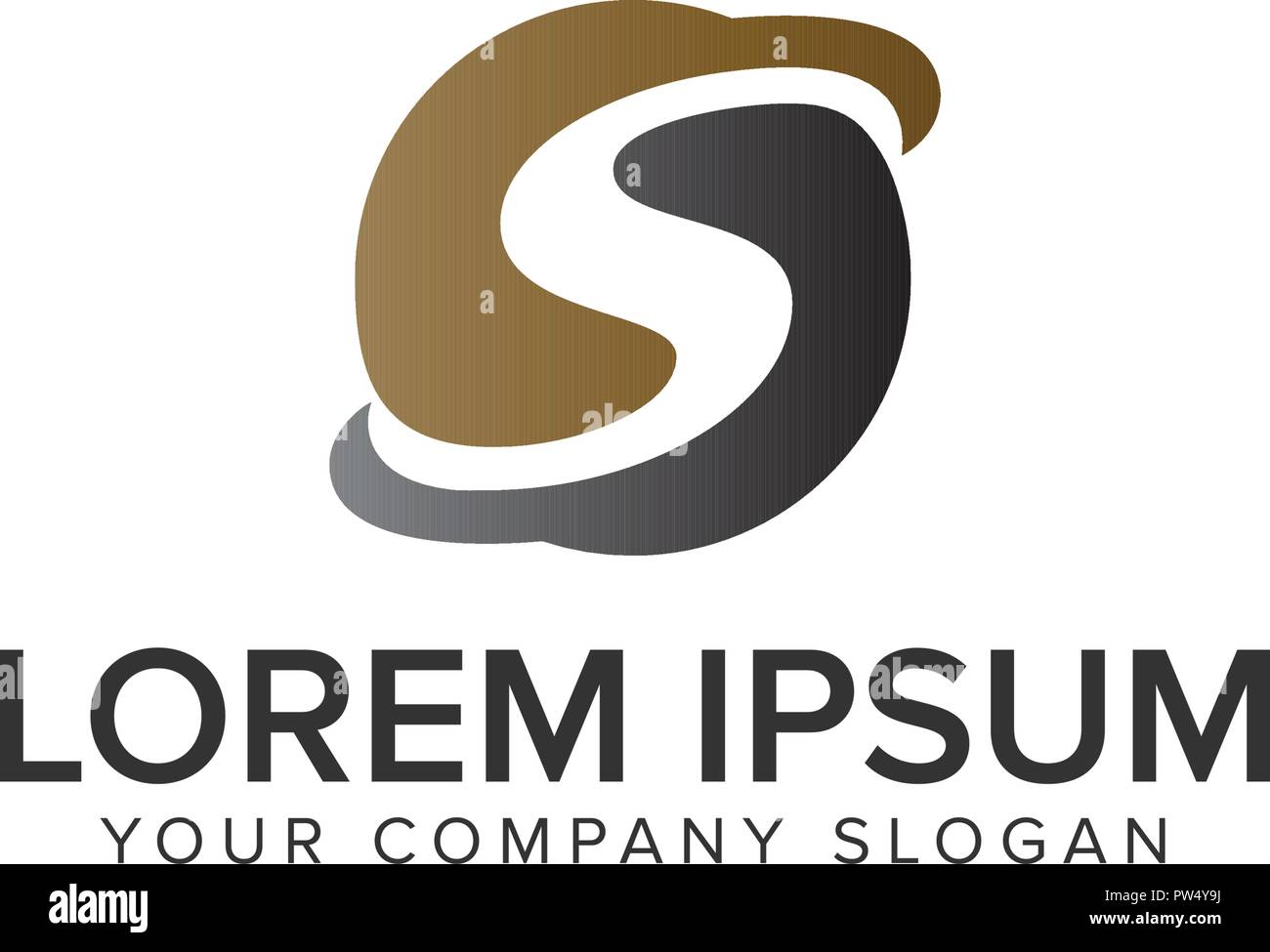 Lettera S globe circle logo design concept modello. completamente vettoriale modificabile Illustrazione Vettoriale