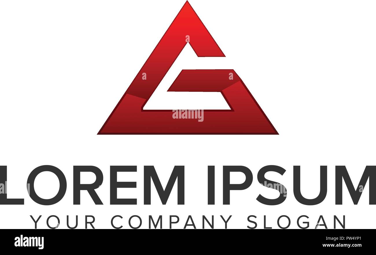 Lettera A e G logo .triangolo logo design concept modello. completamente vettoriale modificabile Illustrazione Vettoriale