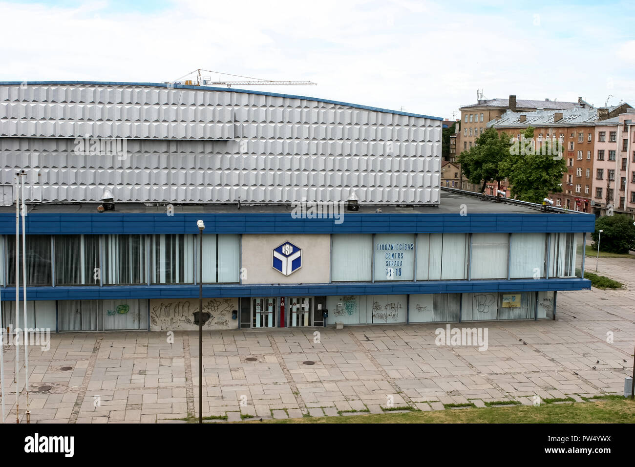 Riga Sports Palace "Rigas Sporta Pils" poco prima di demolizione. Riga, Lettonia. Foto Stock