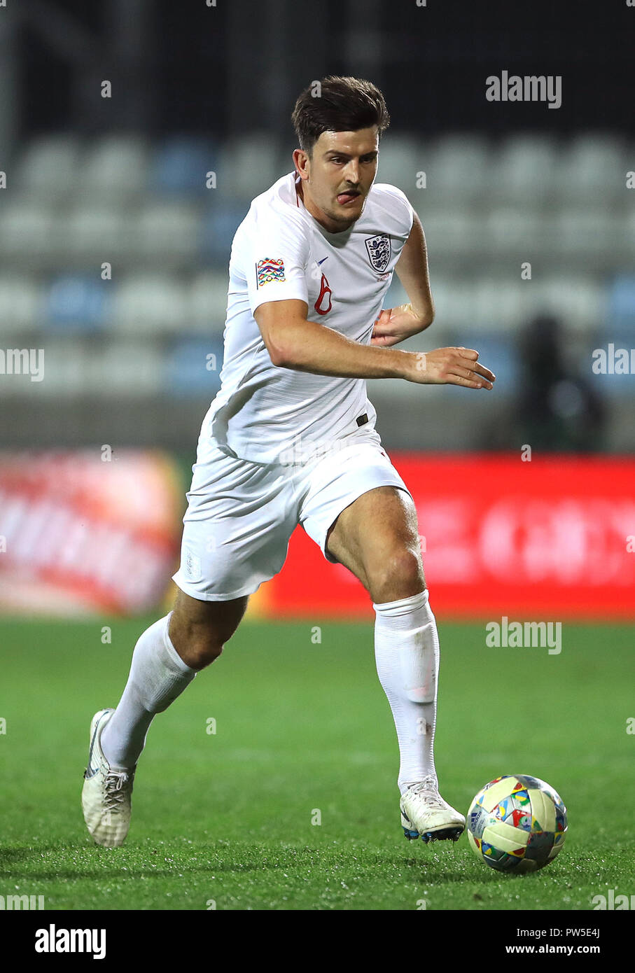 Harry Maguire dell'Inghilterra durante la partita della UEFA Nations League allo Stadion HNK Rijeka in Croazia. PREMERE ASSOCIAZIONE foto. Data immagine: Venerdì 12 ottobre 2018. Vedi PA storia CALCIO Croazia. Il credito fotografico dovrebbe essere: Tim Goode/PA Wire. Foto Stock
