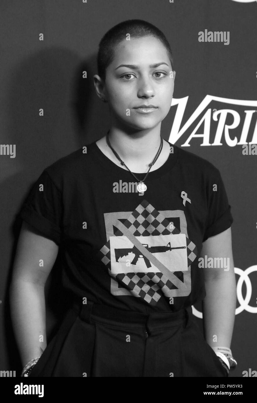 Beverly Hills, Ca. Xii oct, 2018. Emma Gonzalez, alla varietà del potere delle donne: Los Angeles presentato da vita al Beverly Wilshire Four Seasons di Beverly Hills, la California il 12 ottobre 2018. Credito: Faye Sadou/media/punzone Alamy Live News Foto Stock
