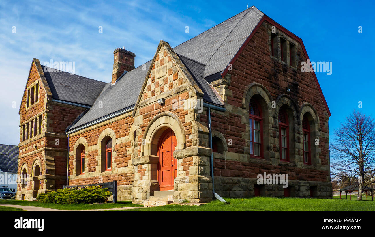 Una vecchia casa di corte in Prince Edward Island, Canada Foto Stock