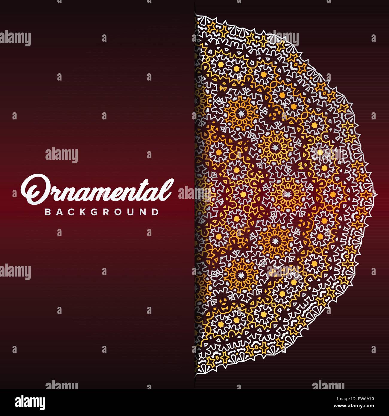 Arabo ornamento barocco di sfondo in stile vittoriano. Elemento per la progettazione Illustrazione Vettoriale