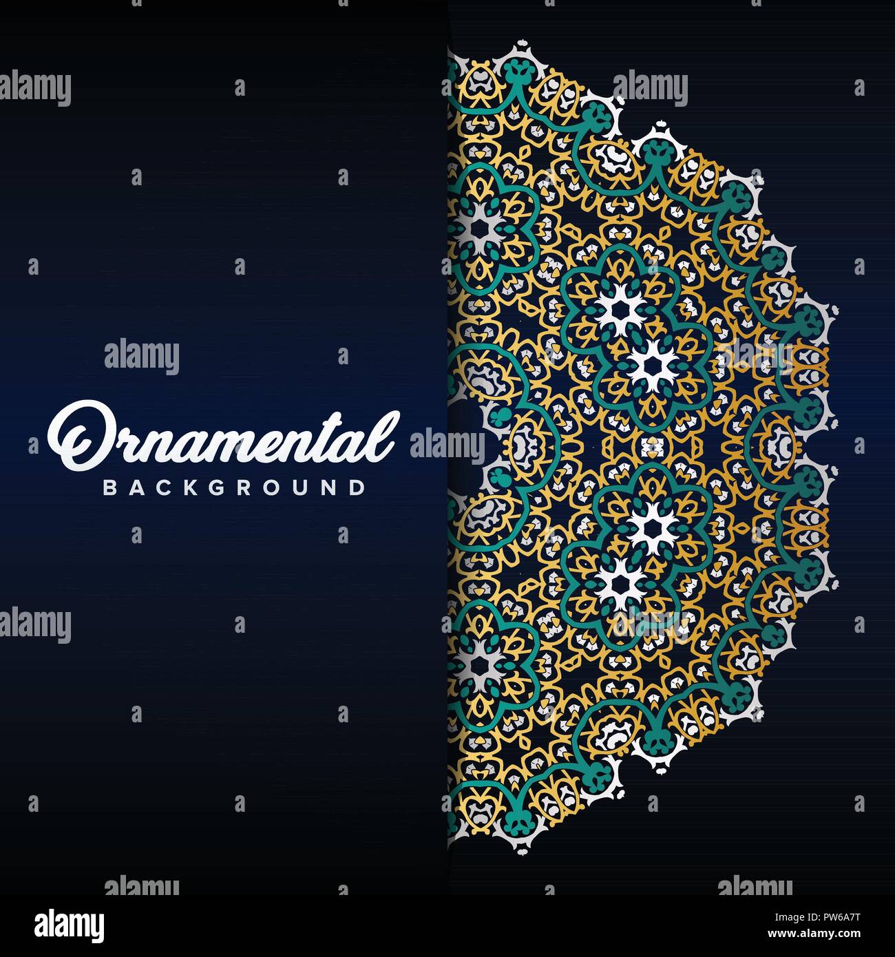 Arabo ornamento barocco di sfondo in stile vittoriano. Elemento per la progettazione Illustrazione Vettoriale