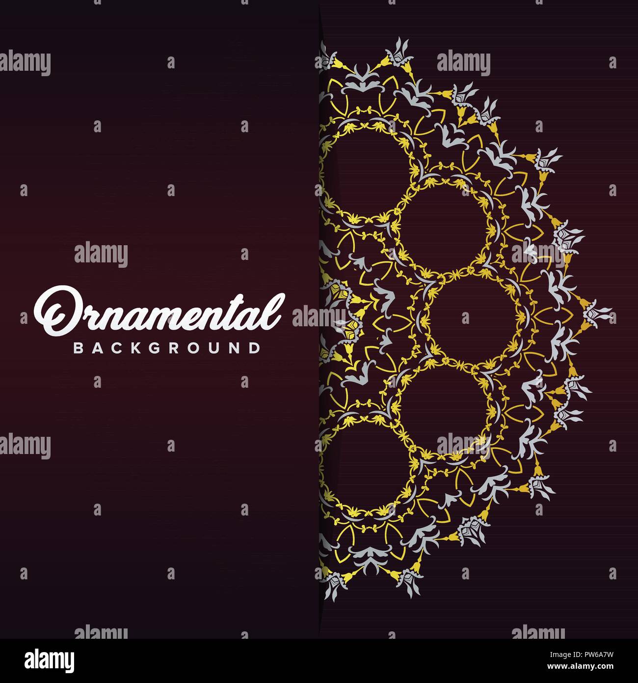 Arabo ornamento barocco di sfondo in stile vittoriano. Elemento per la progettazione Illustrazione Vettoriale