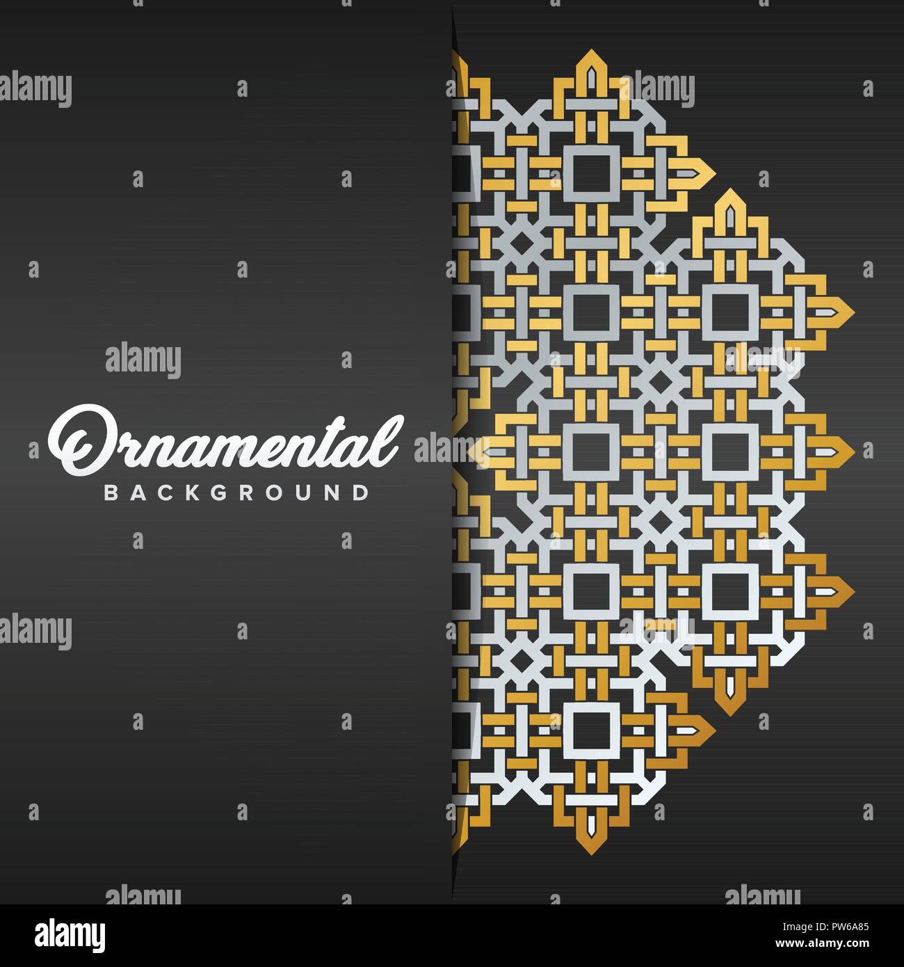 Arabo ornamento barocco di sfondo in stile vittoriano. Elemento per la progettazione Illustrazione Vettoriale