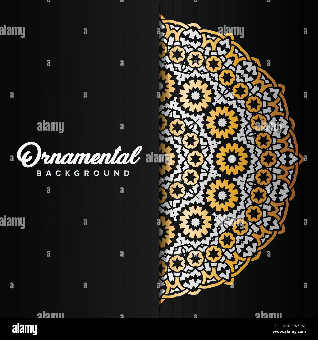 Arabo ornamento barocco di sfondo in stile vittoriano. Elemento per la progettazione Illustrazione Vettoriale