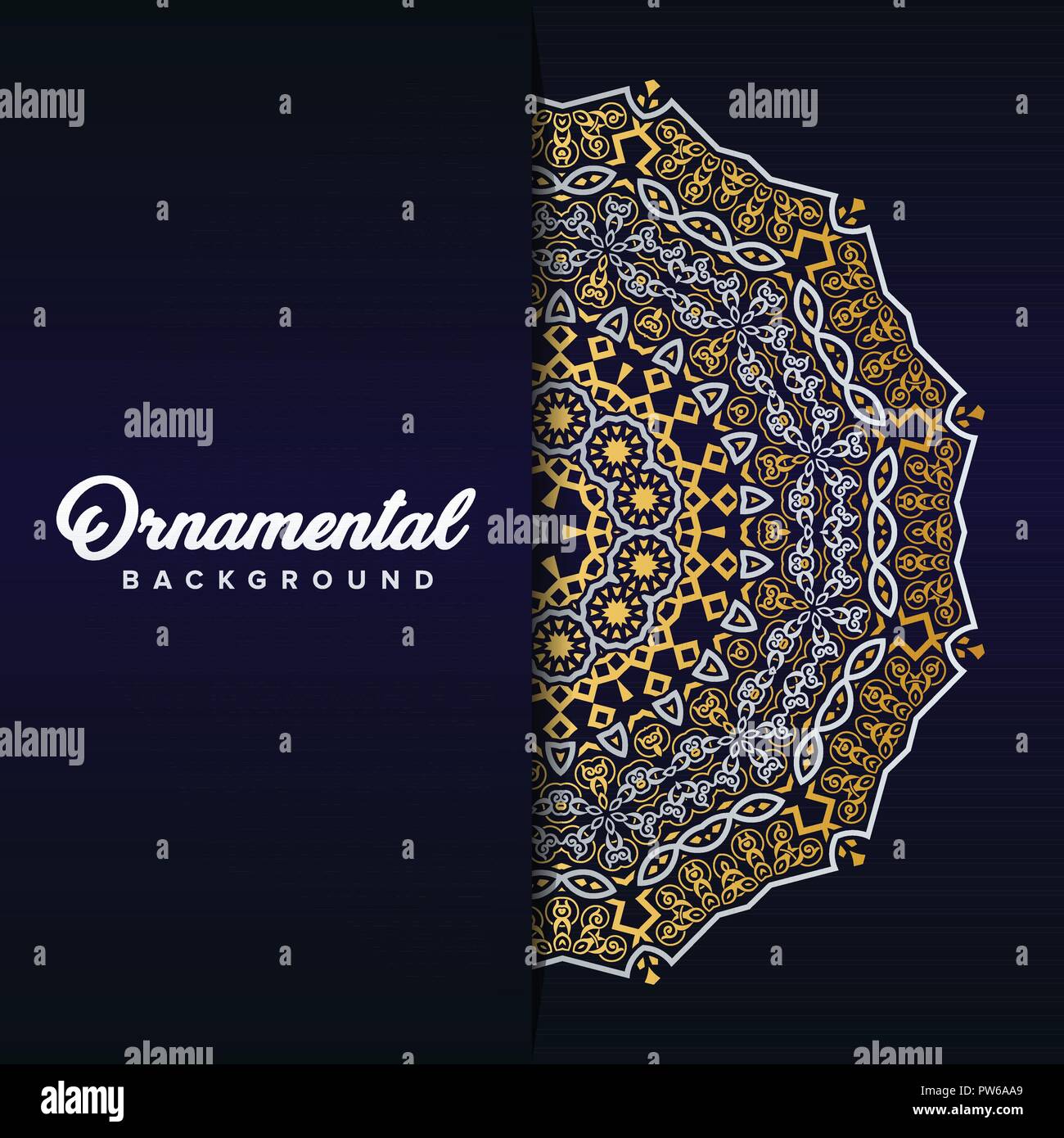 Arabo ornamento barocco di sfondo in stile vittoriano. Elemento per la progettazione Illustrazione Vettoriale