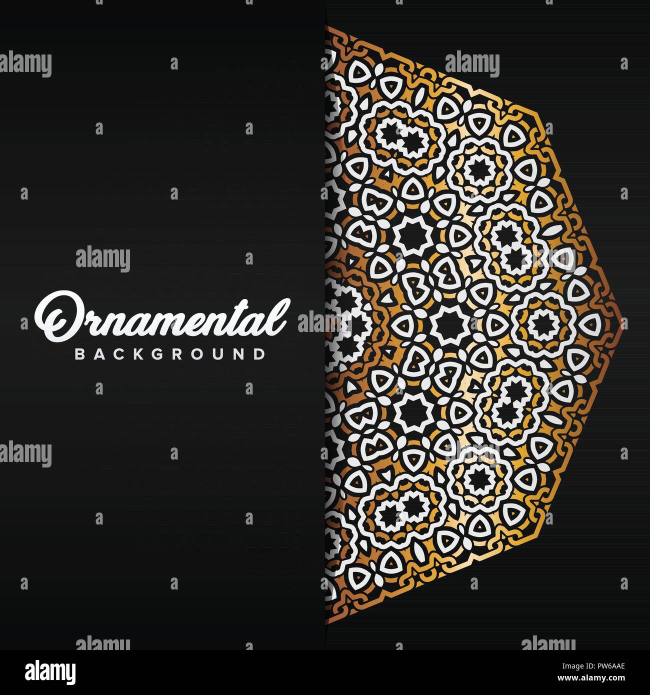 Arabo ornamento barocco di sfondo in stile vittoriano. Elemento per la progettazione Illustrazione Vettoriale