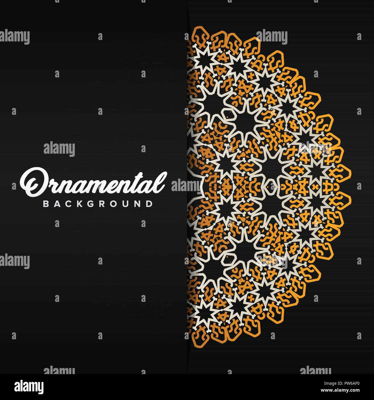 Arabo ornamento barocco di sfondo in stile vittoriano. Elemento per la progettazione Illustrazione Vettoriale