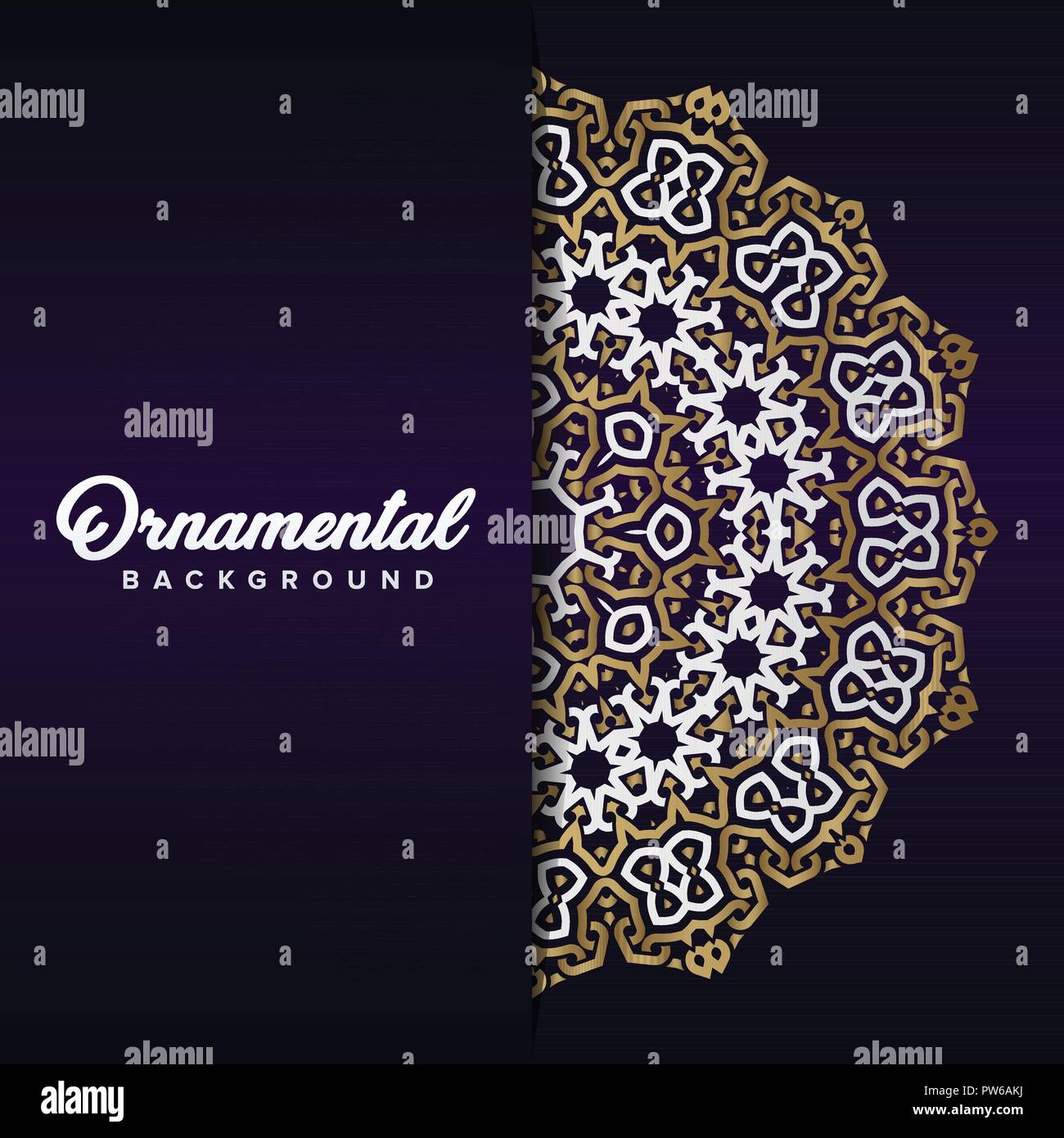 Arabo ornamento barocco di sfondo in stile vittoriano. Elemento per la progettazione Illustrazione Vettoriale