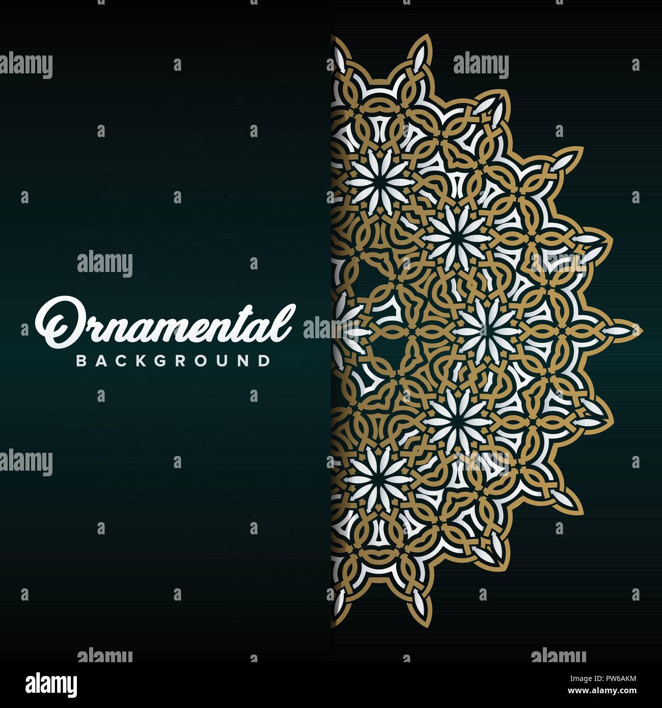 Arabo ornamento barocco di sfondo in stile vittoriano. Elemento per la progettazione Illustrazione Vettoriale