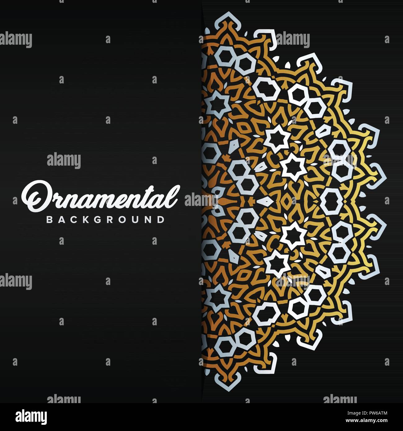 Arabo ornamento barocco di sfondo in stile vittoriano. Elemento per la progettazione Illustrazione Vettoriale