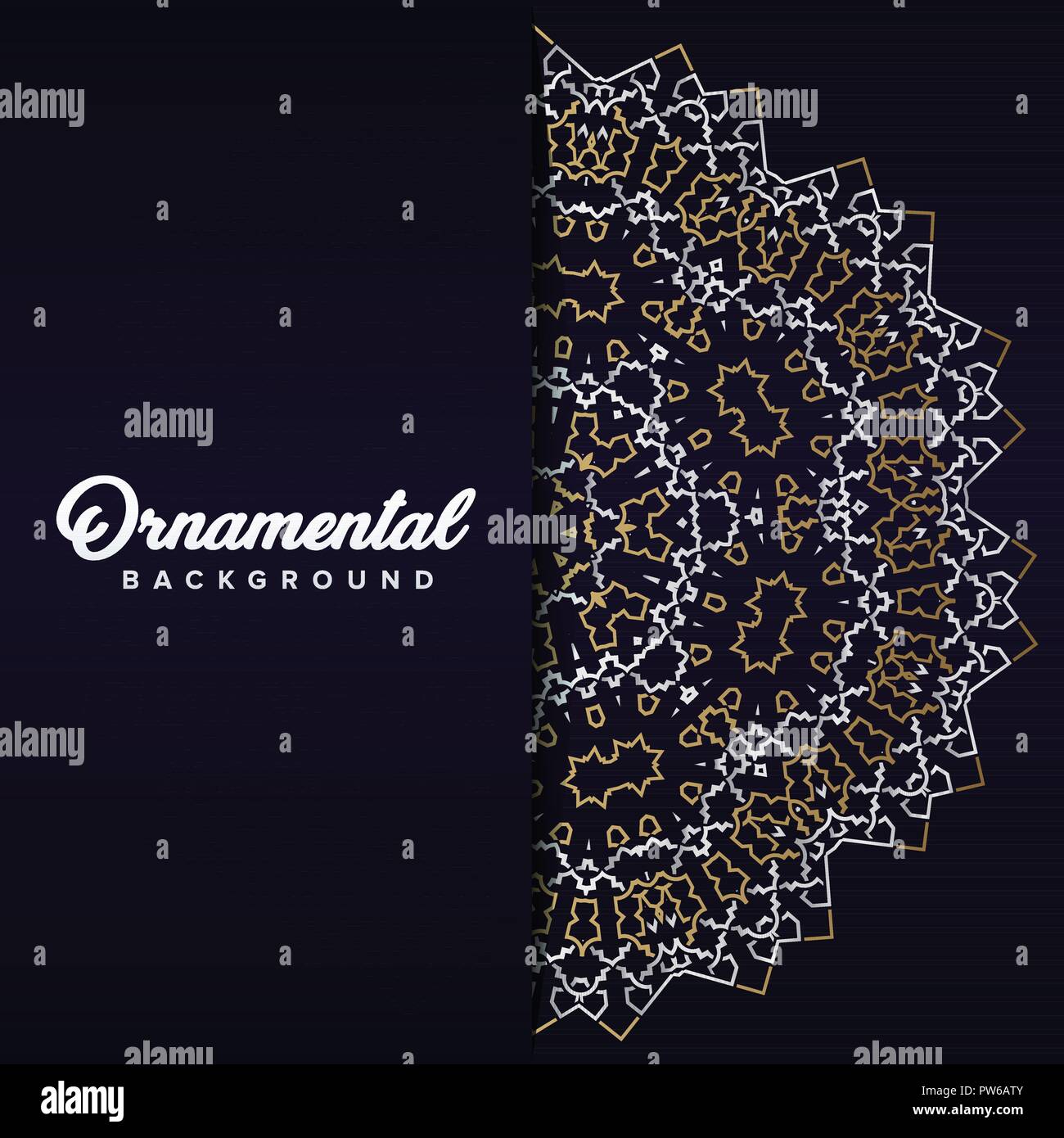 Arabo ornamento barocco di sfondo in stile vittoriano. Elemento per la progettazione Illustrazione Vettoriale