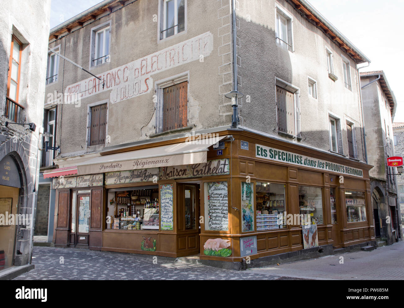 Delicatessen San Flour Francia Foto Stock