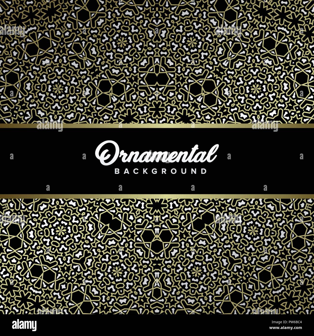 Arabo ornamento barocco di sfondo in stile vittoriano. Elemento per la progettazione Illustrazione Vettoriale