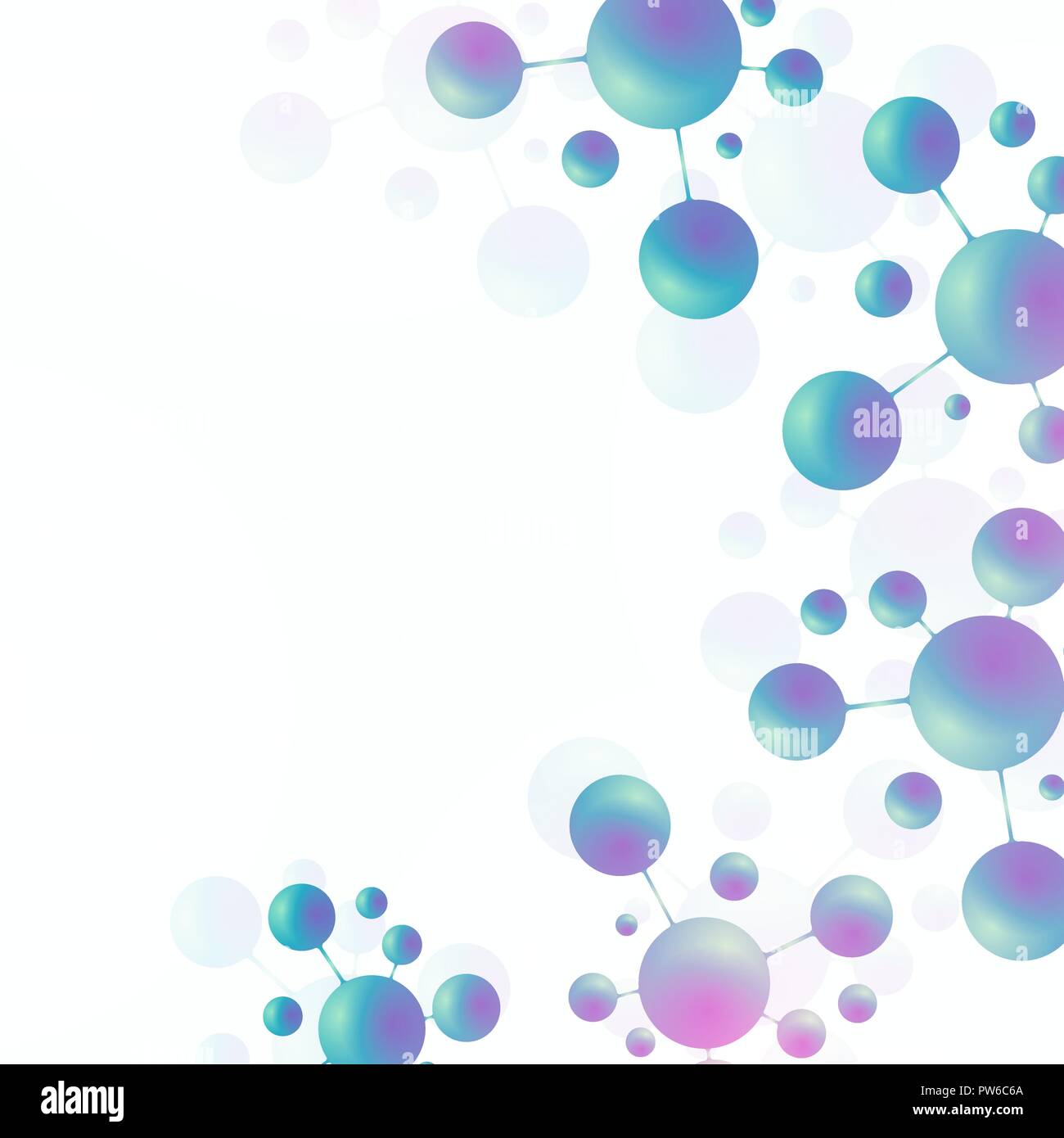 Le molecole di astratta di progettazione della struttura, Atom, neuroni. Medico di fondo per banner o flyer. Chimica molecolare pattern, texture. Illustrazione Vettoriale Illustrazione Vettoriale