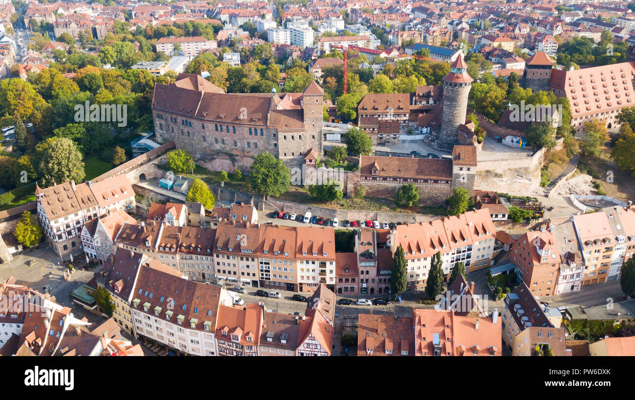 Il castello imperiale di Norimberga, Kaiserburg Nürnberg, Norimberga, Germania Foto Stock