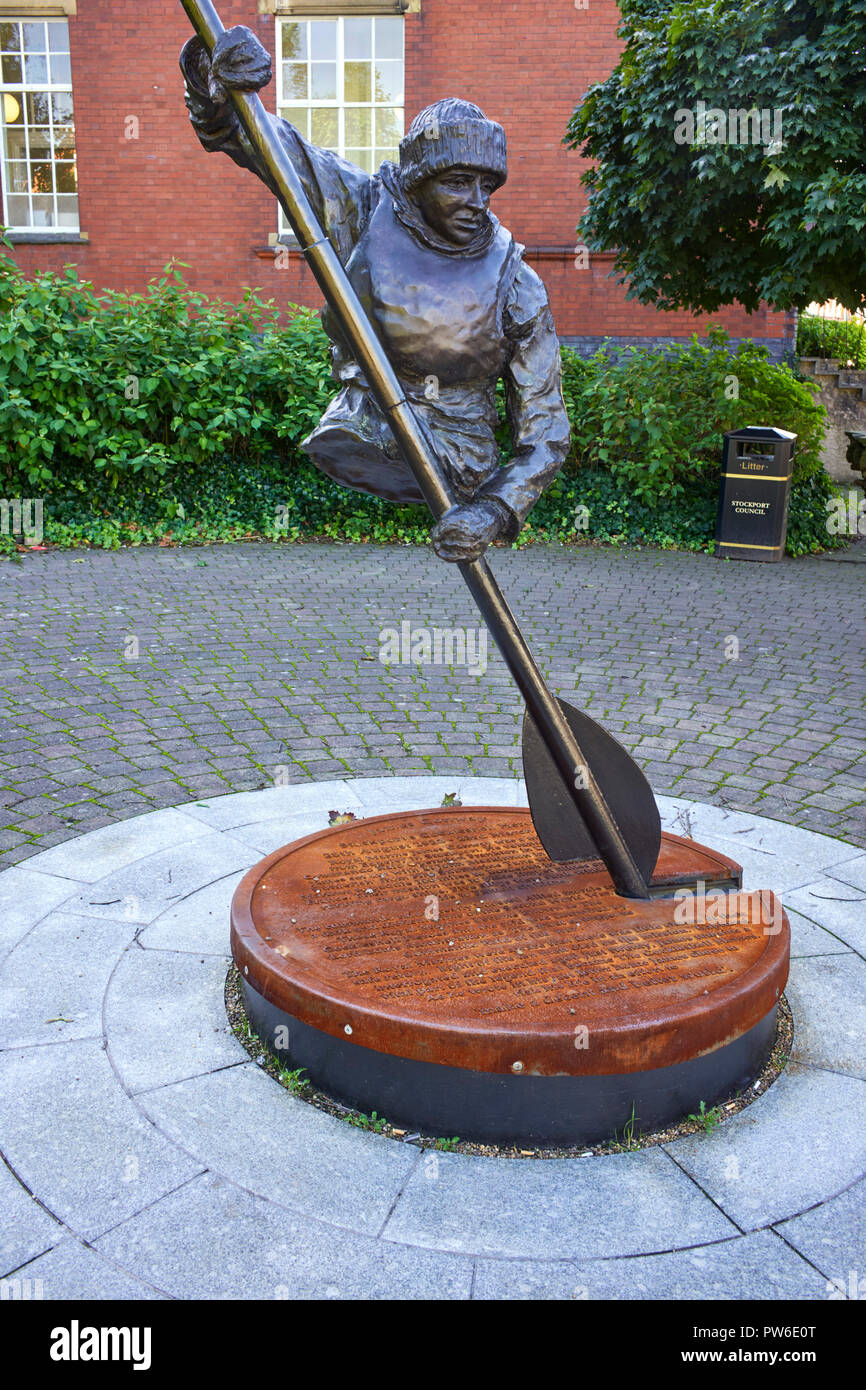 Memorial a James Conway un eroe Cockleshell da Stockport Foto Stock