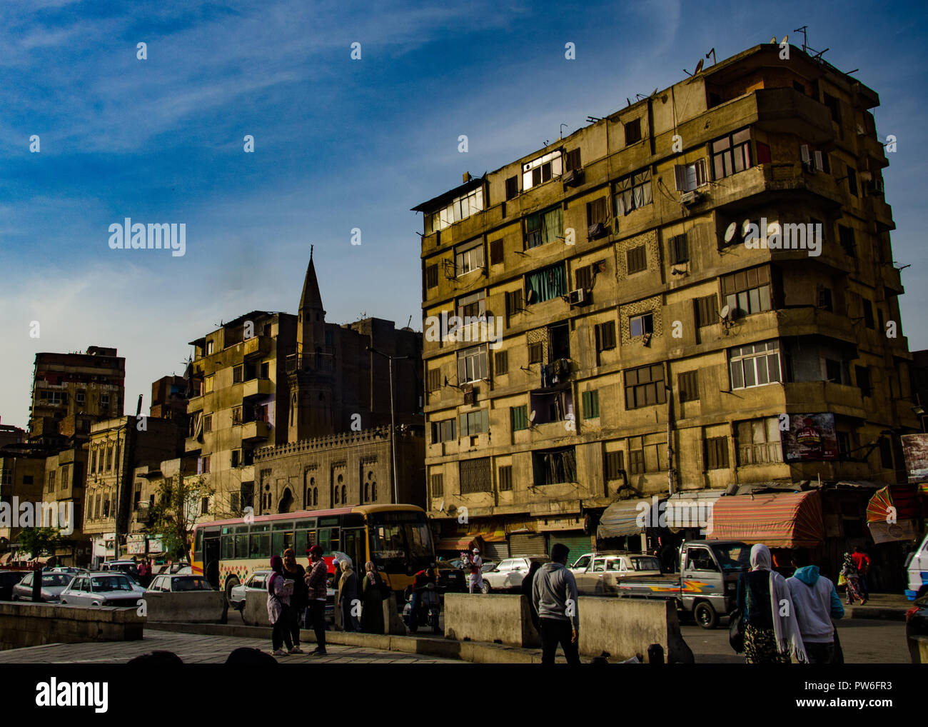 Il Cairo, Egitto - Aprile 2018. Edificio egiziano al Cairo. Foto Stock