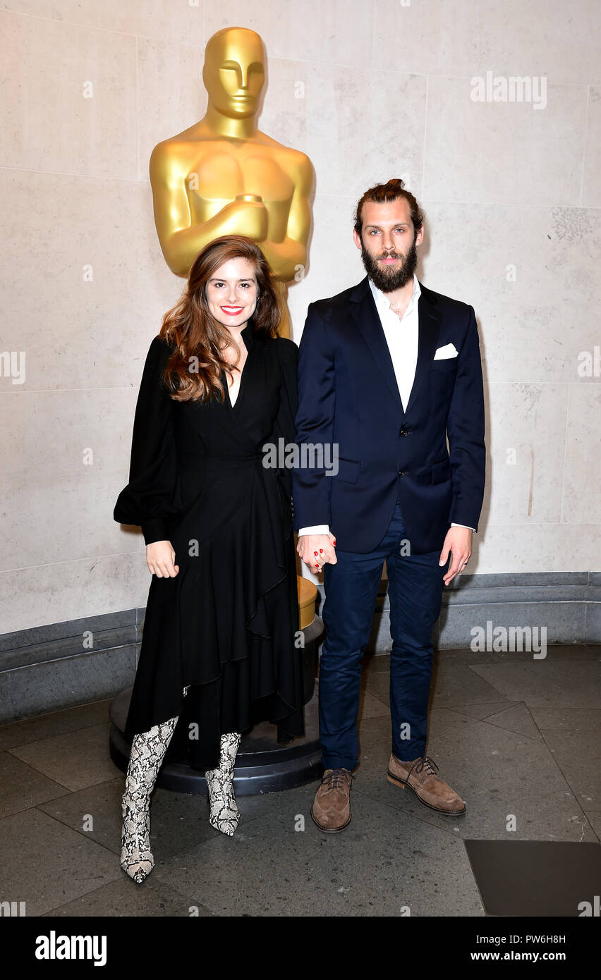 Chris Overton e Rachel Shenton frequentare l'Accademia delle Arti e delle scienze cinematografiche nuovi membri Party presso la National Gallery di Londra. Foto Stock