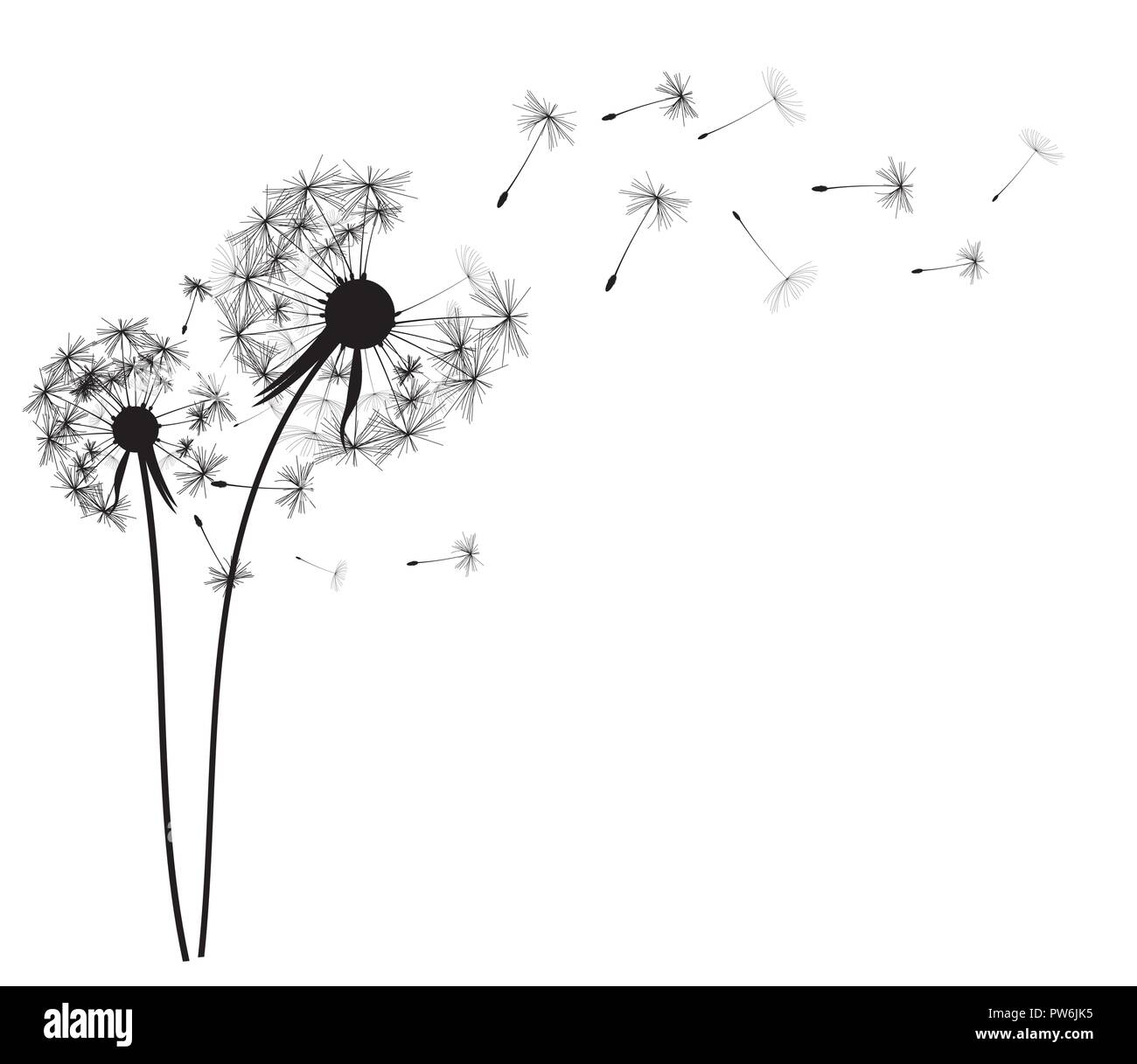 Abstract tarassaco sfondo illustrazione vettoriale Illustrazione Vettoriale