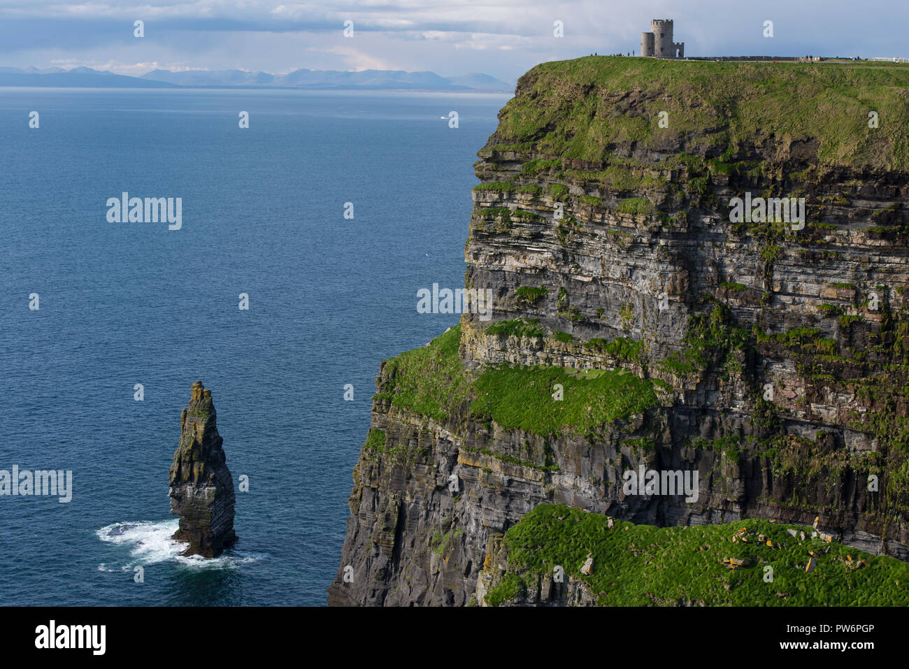 Scogliere di Moher, scogliere, Clare, Irlanda Foto Stock