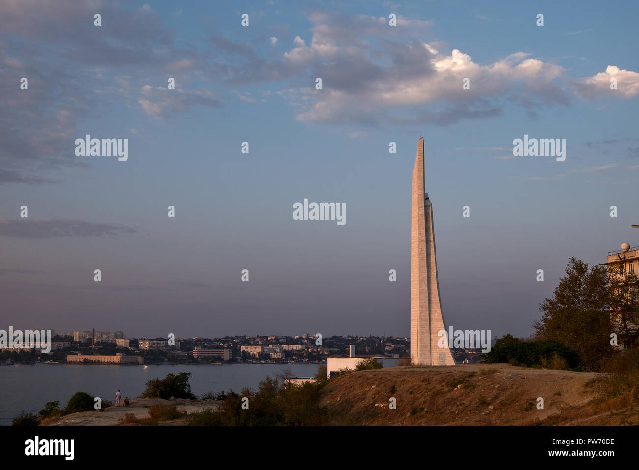 Ho Shtyk Parus (baionetta e vela) monumento a Sebastopoli, Crimea Foto Stock