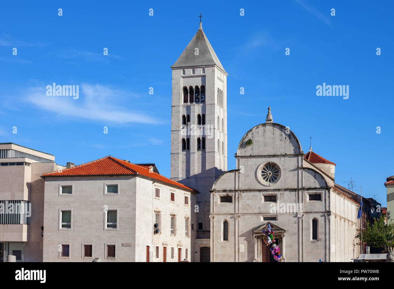 Chiesa di Santa Maria del monastero benedettino in Zadar, Croazia, fondata nel 1066 AD. Foto Stock