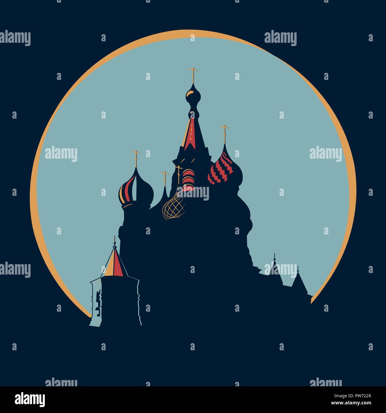 Vasily Beata tempio in stile originale Illustrazione Vettoriale