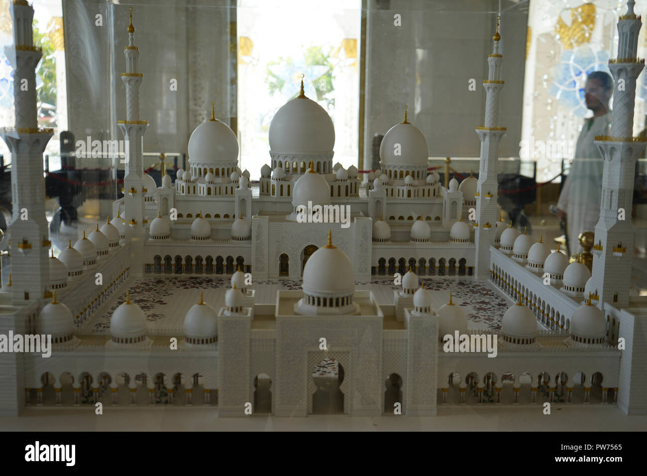 Modell der Sheikh-Zayed-Moschee, Scheich-Zayid-Moschee, Abu Dhabi, Emirat Abu Dhabi, Vereinigte Arabische Emirate, Asien Foto Stock