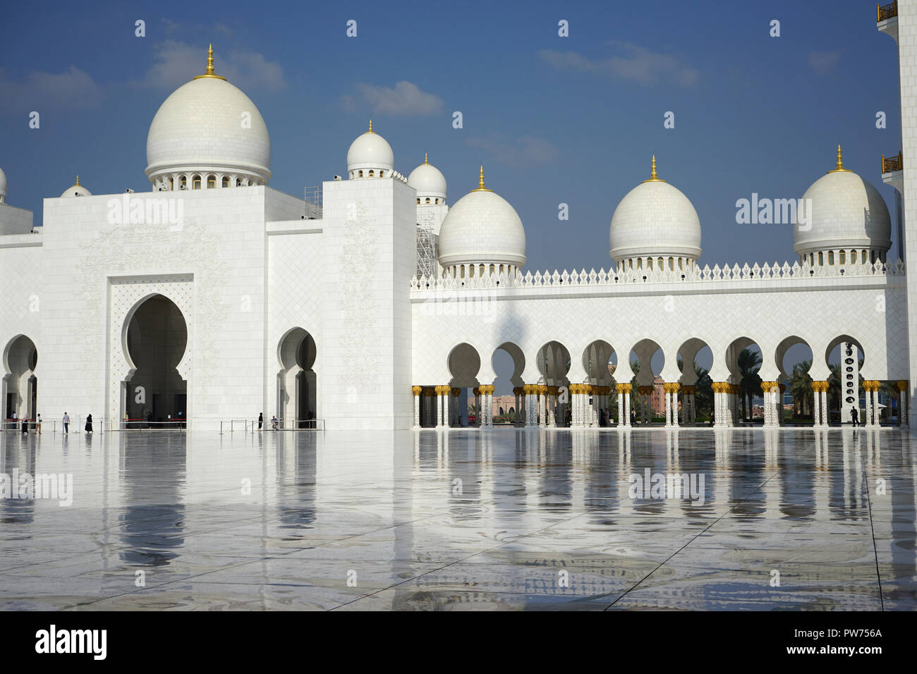 Sheikh-Zayed-Moschee, Scheich-Zayid-Moschee, Abu Dhabi, Emirat Abu Dhabi, Vereinigte Arabische Emirate, Asien Foto Stock