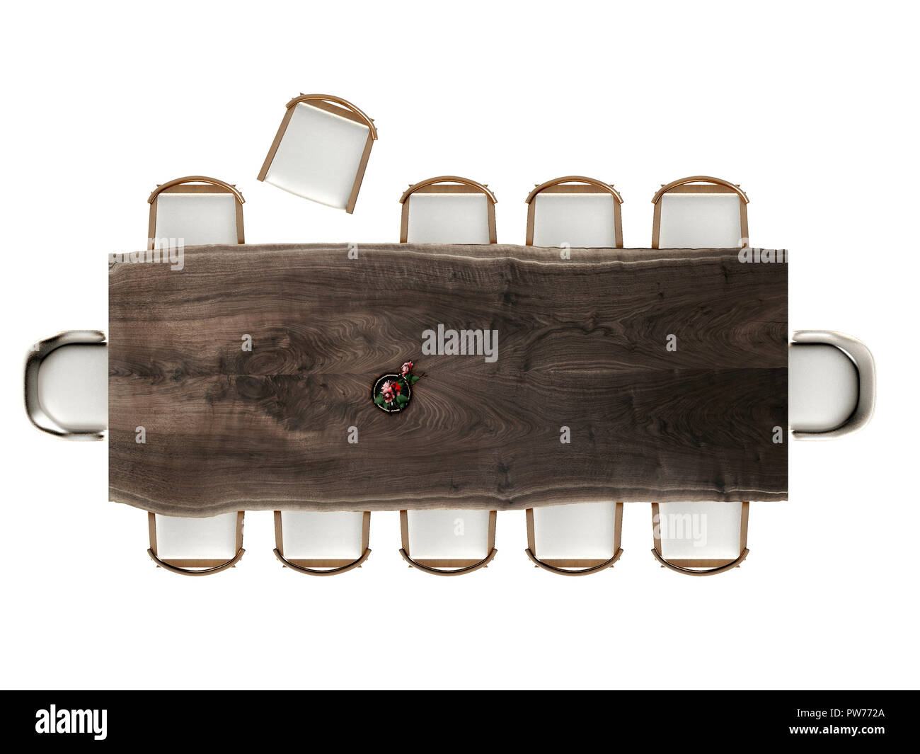 3D render di spazio da pranzo di casa Foto Stock