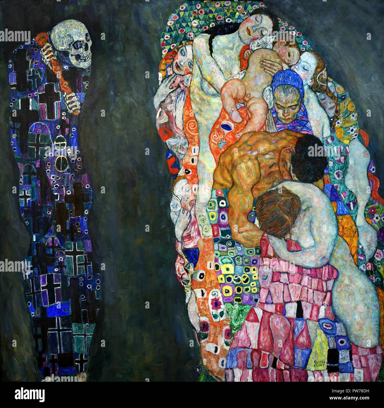 La morte e la vita 1910/1915, Gustav Klimt 1862 - 1918 austriaco pittore simbolista del movimento della Secessione Viennese Austria Foto Stock