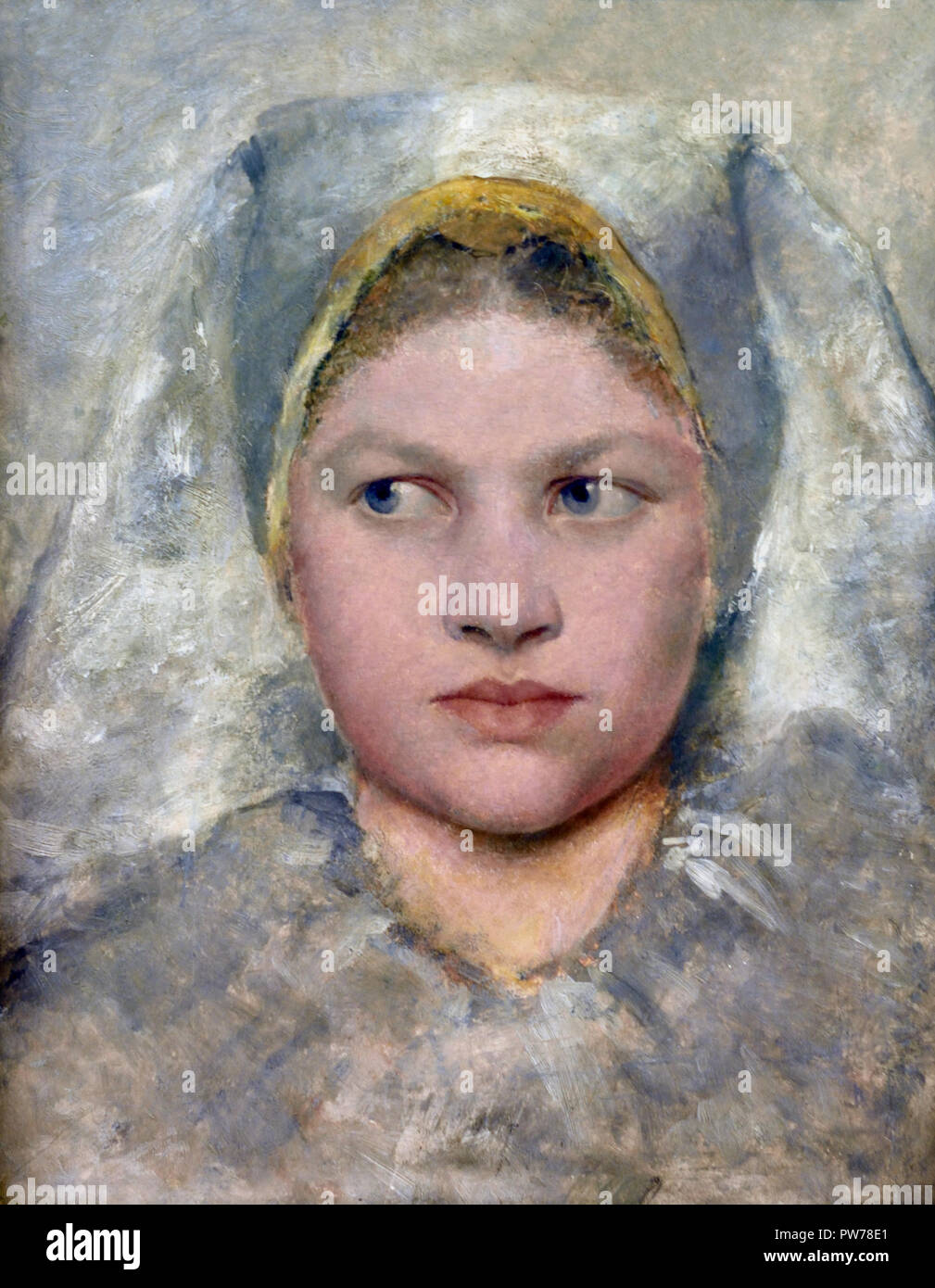 Studio di testa di una ragazza di Hana 1883 Gustav Klimt 1862 - 1918 austriaco pittore simbolista del movimento della Secessione Viennese Austria Foto Stock