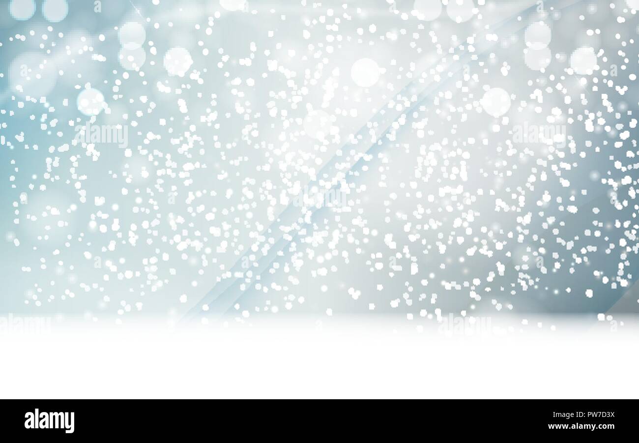Abstrat neve invernale sfondo blu illustrazione vettoriale Illustrazione Vettoriale