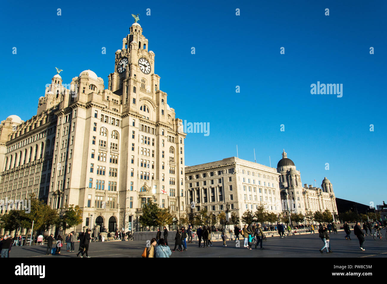 Liverpool 3 Grazie Pier Head Foto Stock