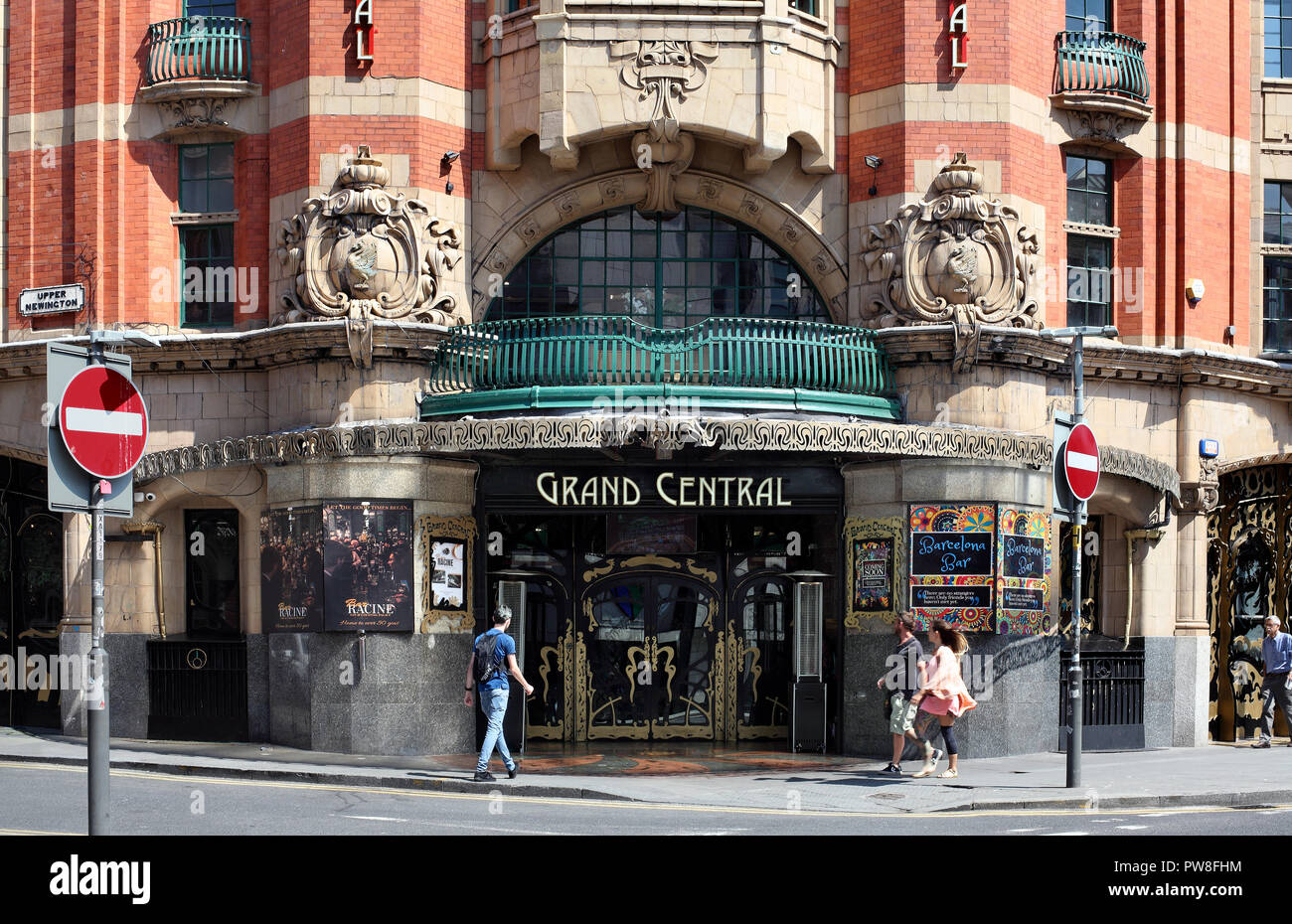 L'ingresso al Grand Central (l'ex sala centrale), Renshaw Street, Liverpool. Progettato da Bradshaw e Gass. Aperto nel 1905. Foto Stock