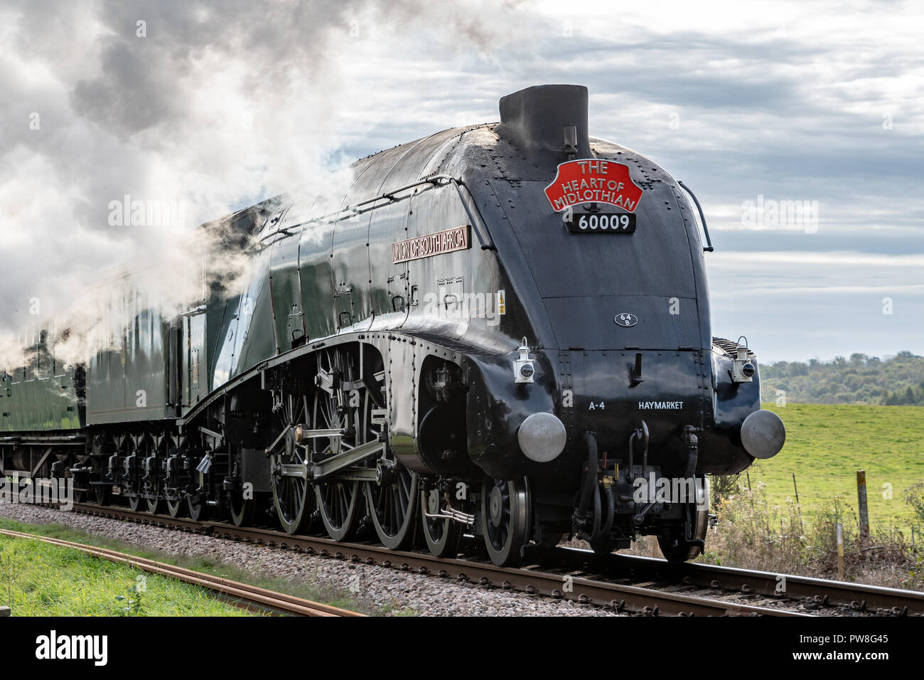 L'Unione del Sud Africa, Gresley A4 con la ferrovia Bluebell Foto Stock