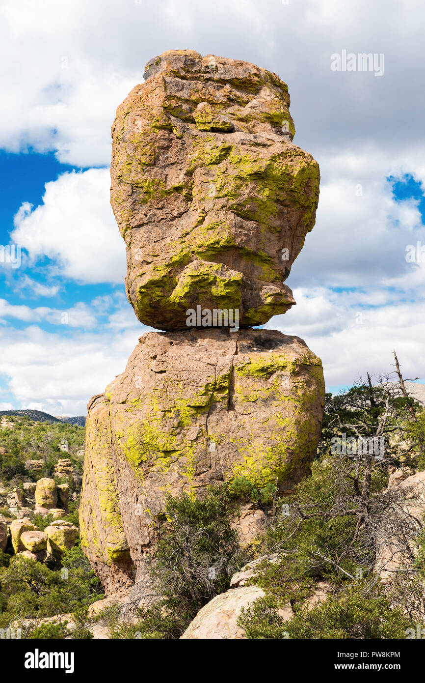 Balancing Rock, Chiricahua National Monument, Arizona Foto Stock