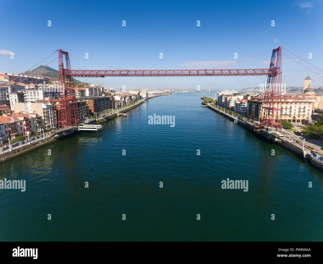 Ponte di sospensione, Portugalete, Bizkaia, Paesi Baschi Foto Stock