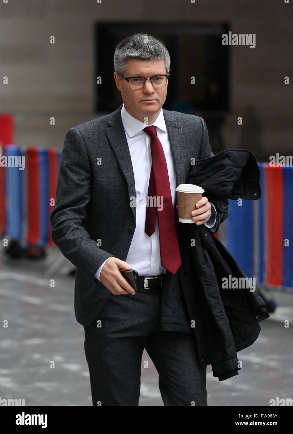 Londra, UK, 14 ott 2018. Simon Wolfson chief executive del rivenditore di abbigliamento plc successivo visto presso la BBC Studios di Londra. Credito: WFPA/Alamy Live News Foto Stock