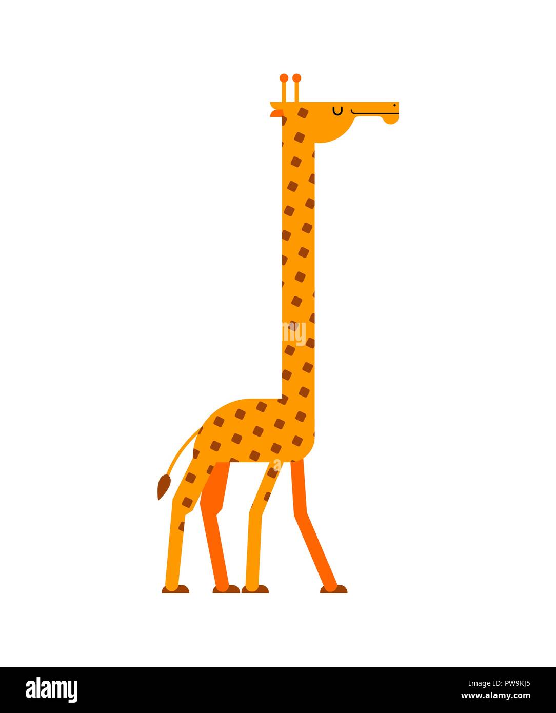 La giraffa isolato. Collo lungo la bestia. Africa animale Immagine e  Vettoriale - Alamy