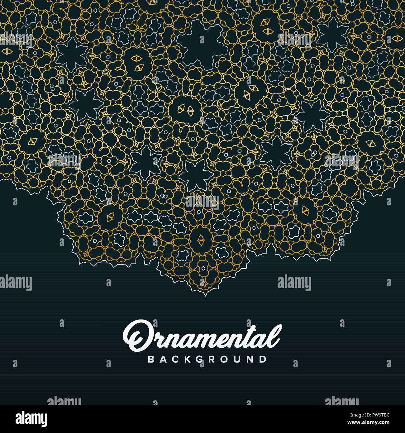 Arabo ornamento barocco di sfondo in stile vittoriano. Elemento per la progettazione Illustrazione Vettoriale